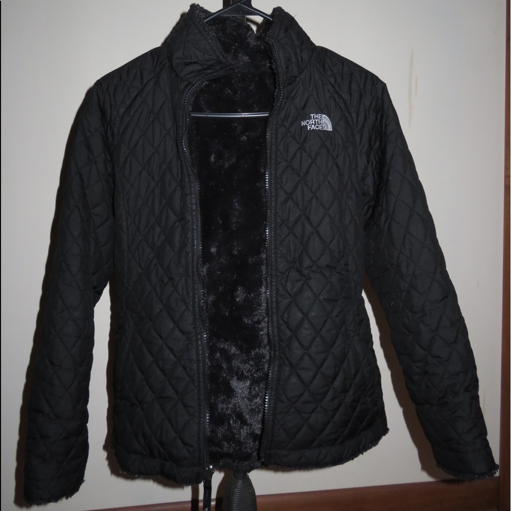 The North Face Mossbud Insulated Reversible Jacket, Women, Girls, XS, Black